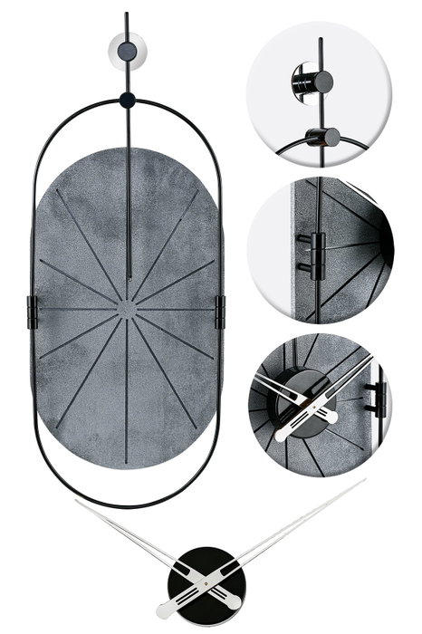 Wallity Sntr - Silver Reloj de pared decorativo